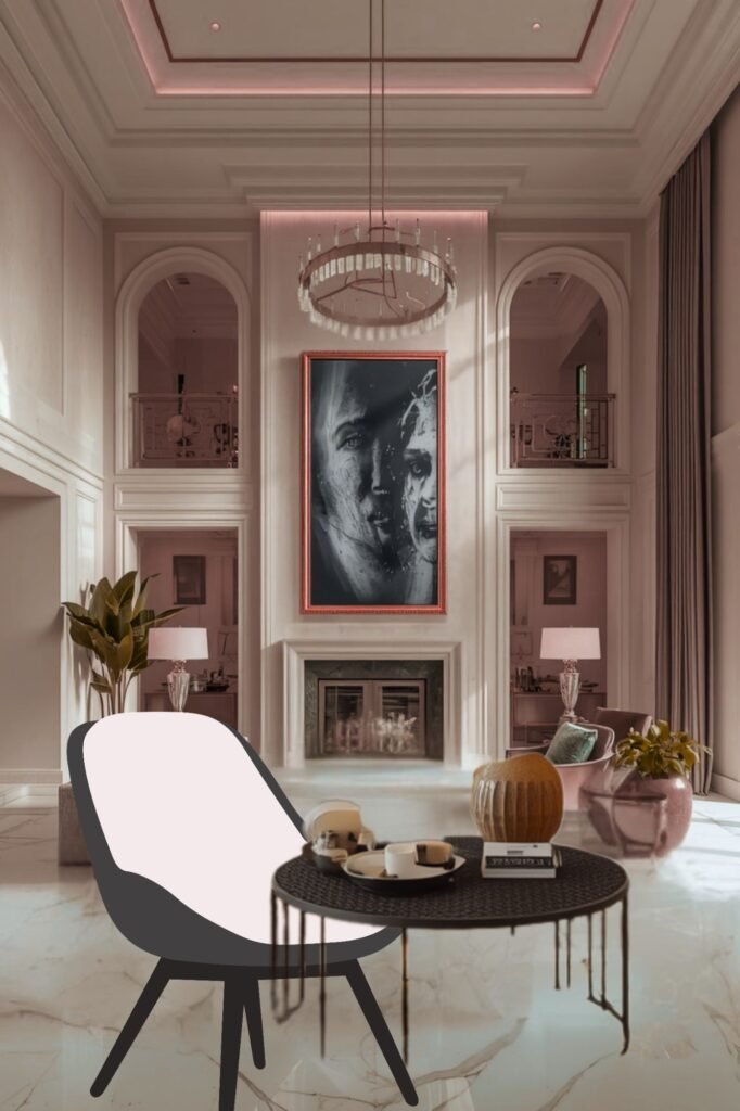 High-end bedroom lighting interior design showing balanced wall sconce placement.
