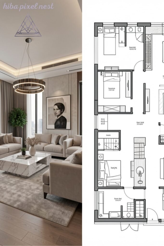 أفكار إبداعية لتصميم داخلي فاخر تعزز من جاذبية المنزل المودرن"